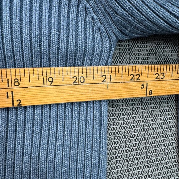 Guide Series mens XLT Ribbed Pullover Sweater With Elbow Patches Blue/Brown - Picture 6 of 6